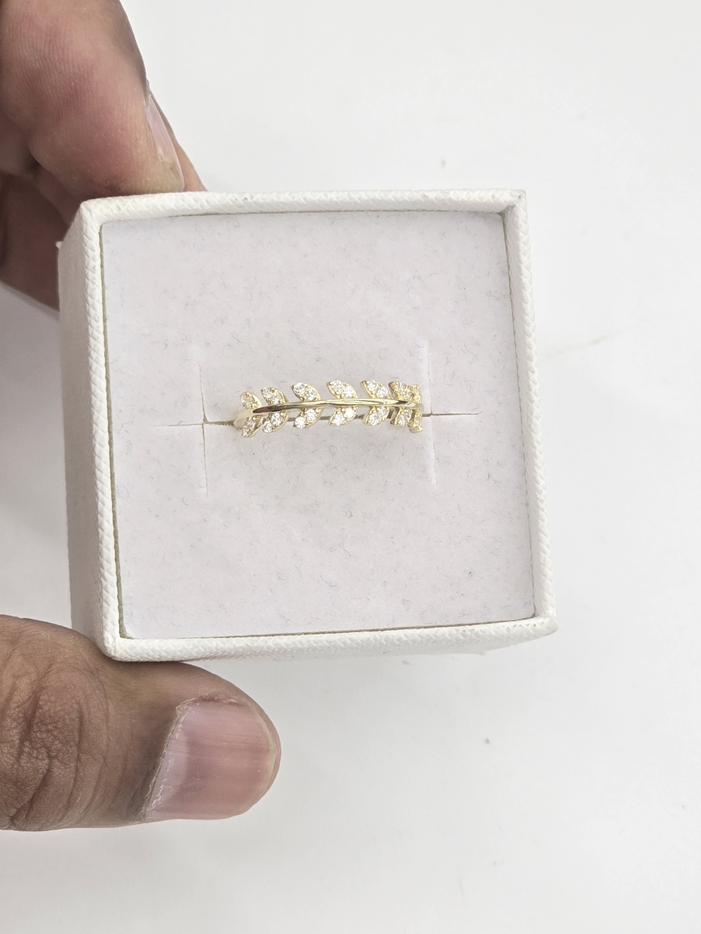 10kt Real Gold Leaf Ring For Women
